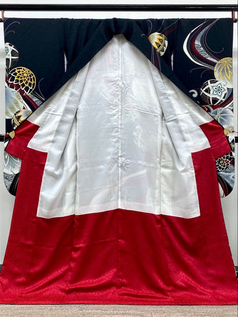 振袖 豪華 銀通し 刺繍 金彩 グリッター箔 紋意匠 身丈170cm