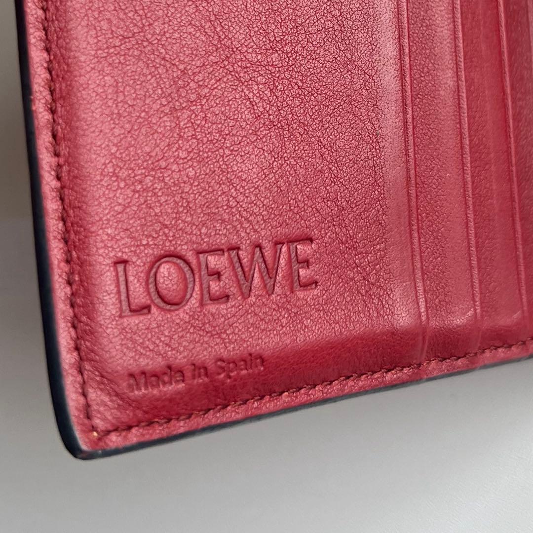 64 美品 LOEWE ロエベ 2つ折り財布