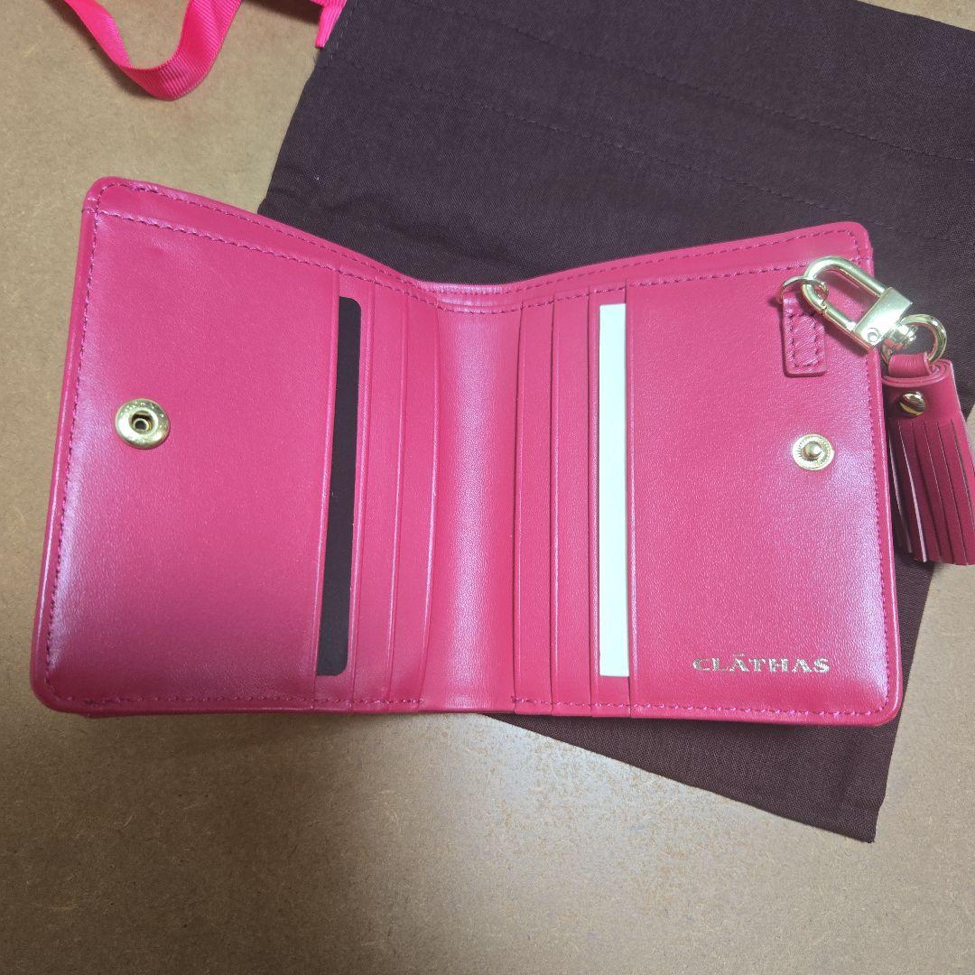 【新品】クレイサス　エクセ　 二つ折り財布 ピンク　スマート　190463
