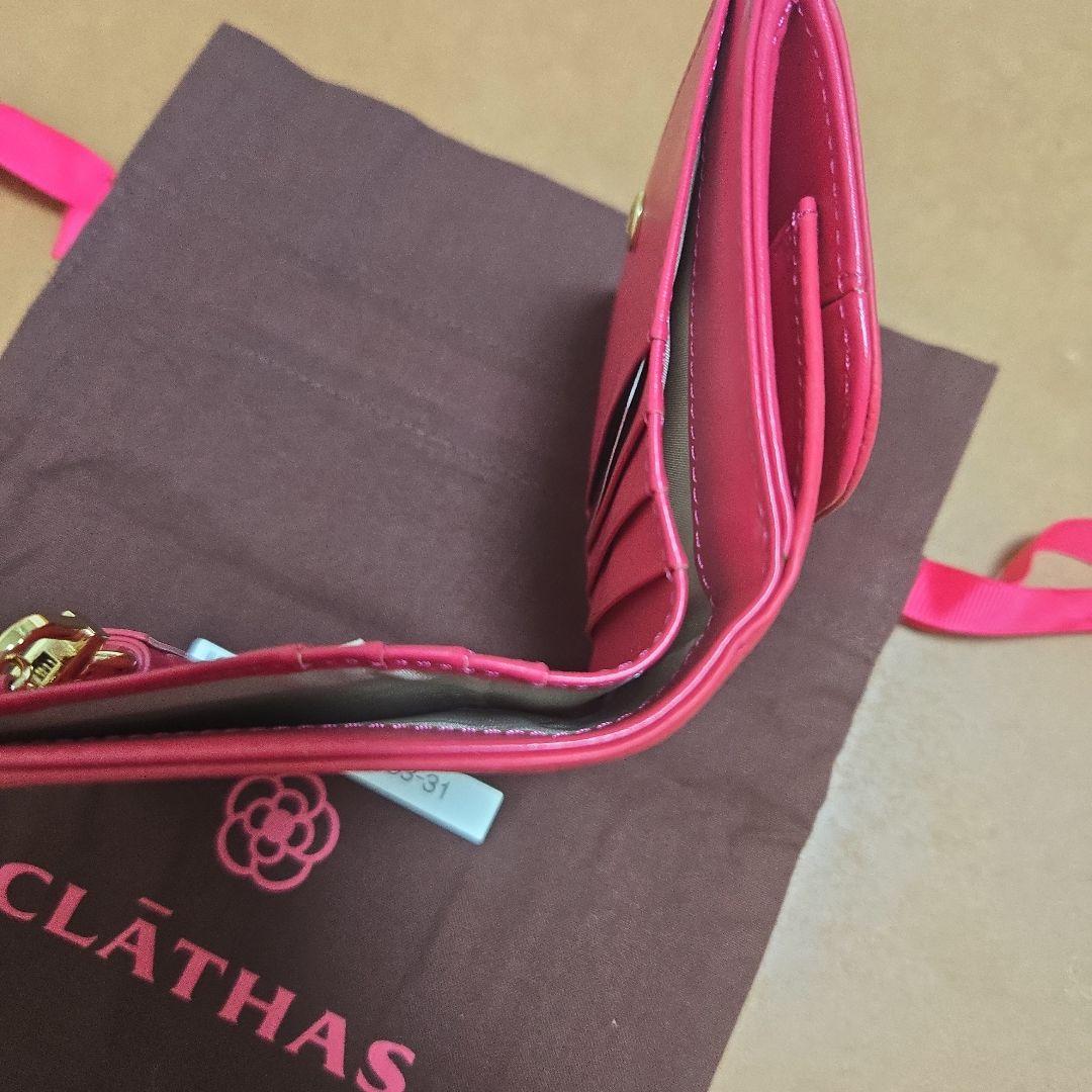 【新品】クレイサス　エクセ　 二つ折り財布 ピンク　スマート　190463