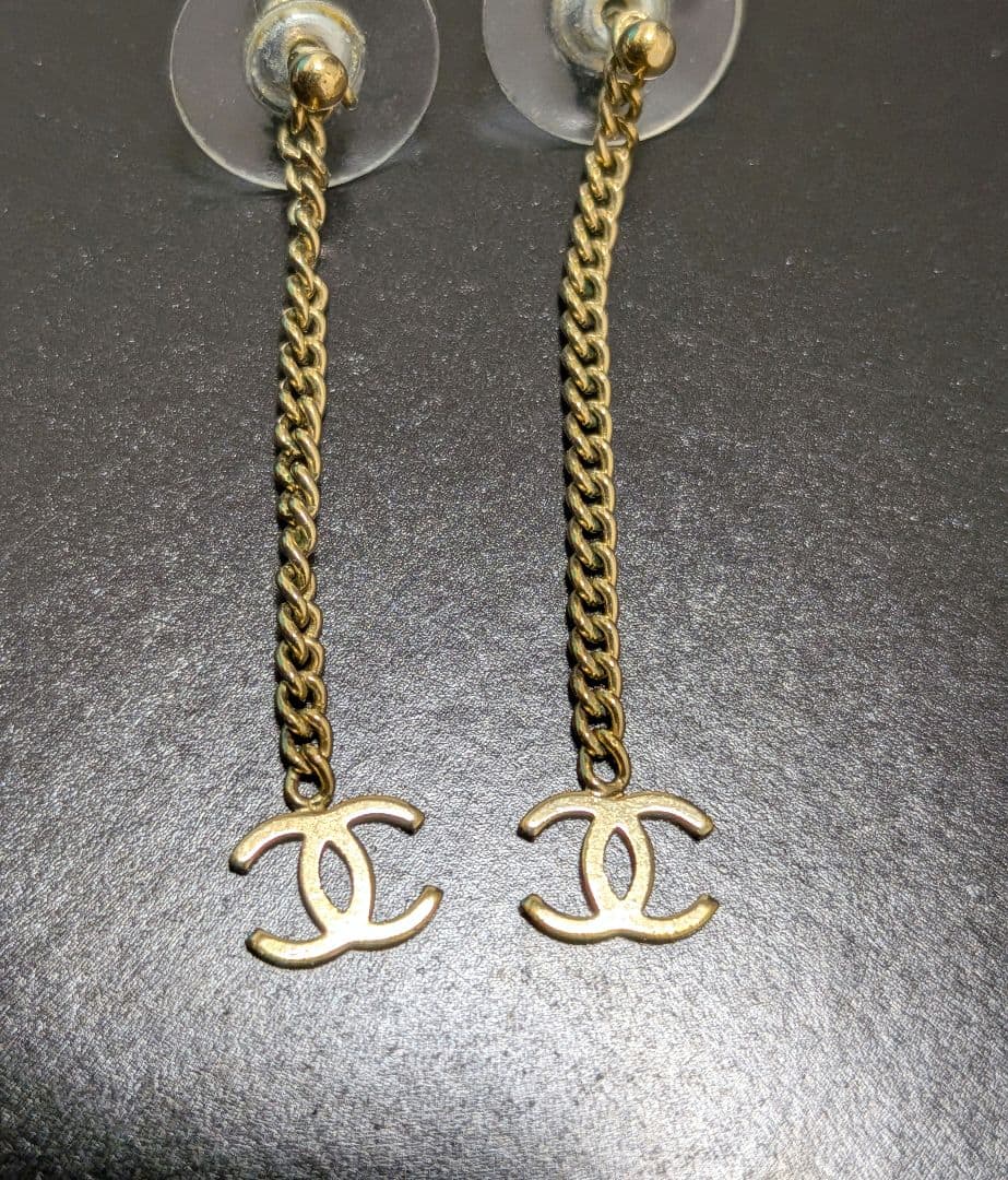CHANEL ゴールド チェーンピアス