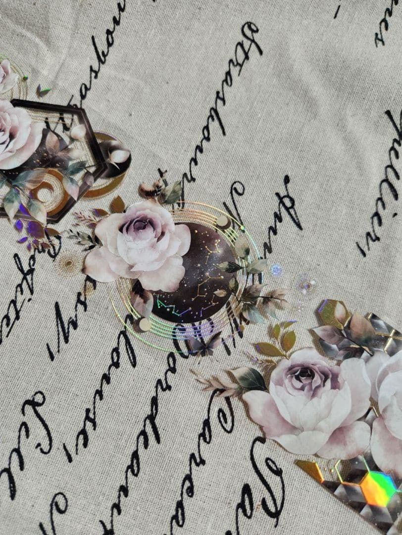 コラージュ マステ 海外 和柄 花 装飾 1ループ 切売り おすそ分け