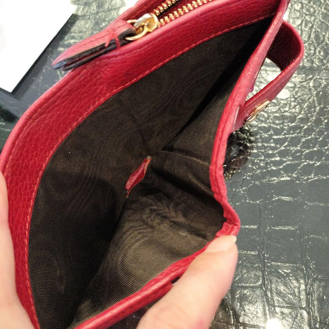 GUCCI GUCCI GG マーモント コンパクトウォレット レッド