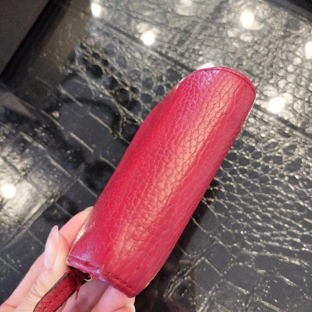 GUCCI GUCCI GG マーモント コンパクトウォレット レッド