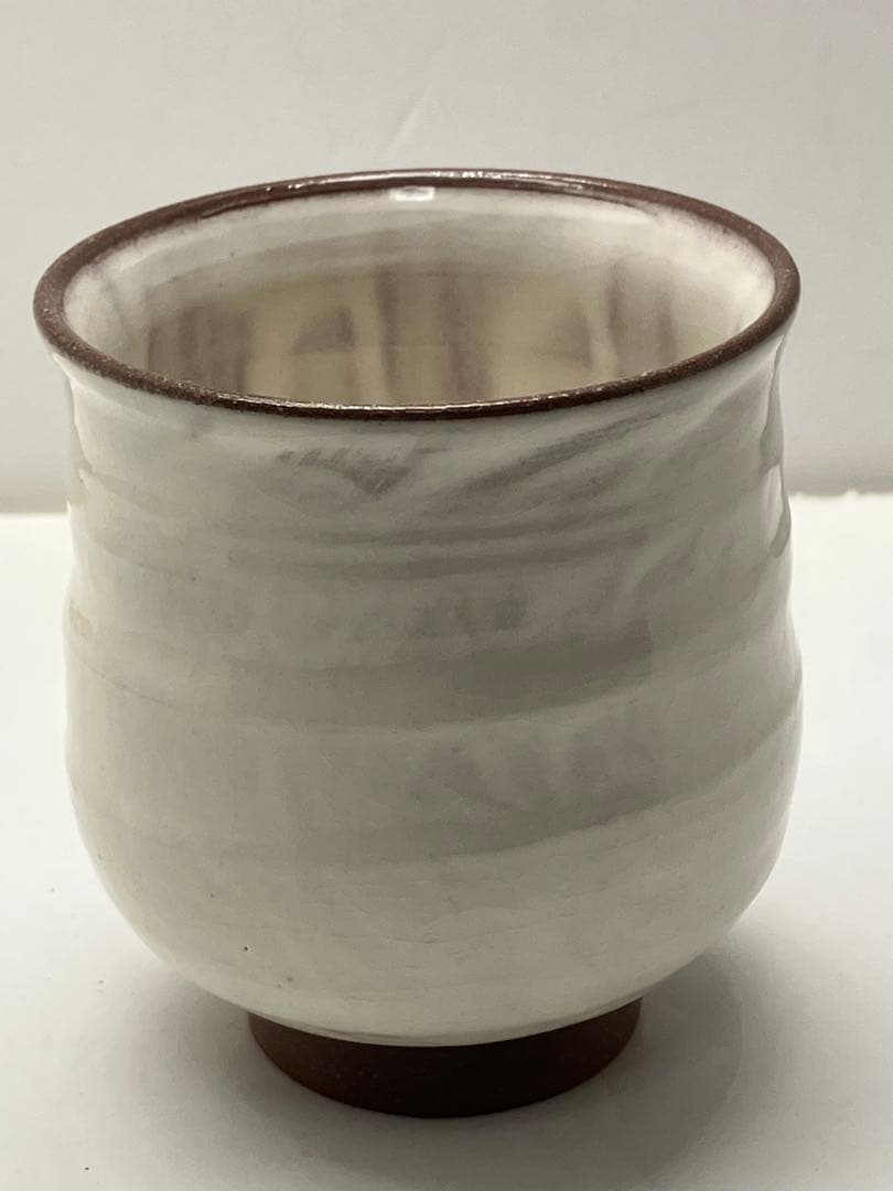 【未使用品】九谷燒 日展作家 和田青良　湯吞茶碗　花模様