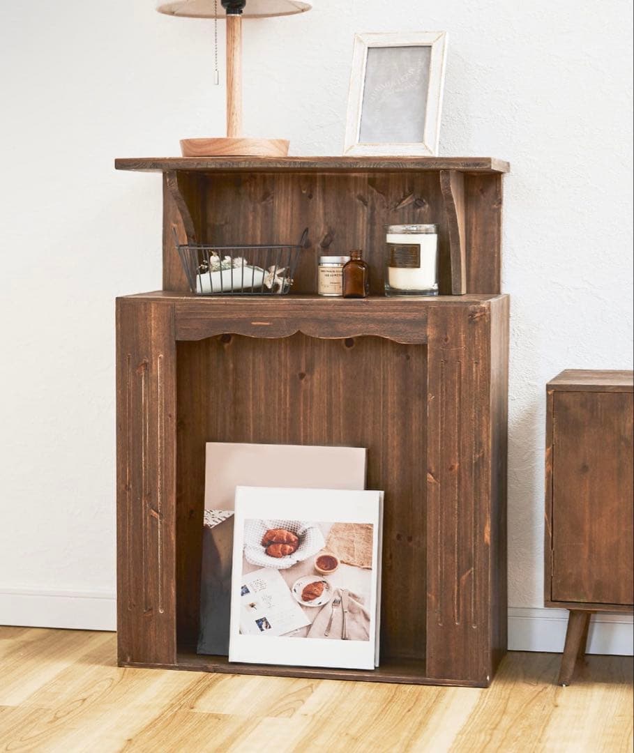 サリュ　目隠しマントルピース　ブラウン