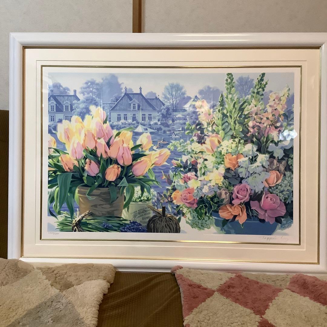 笹倉鉄平　ブルーメンス　シルクスクリーン　版画