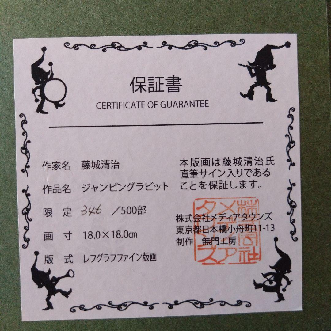 SEIJI FUJISHIRO 藤城清治 ジャンピングラビット レフグラファイン