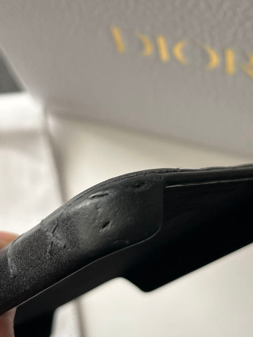 Dior iPhone 13 黒 レザー ケース