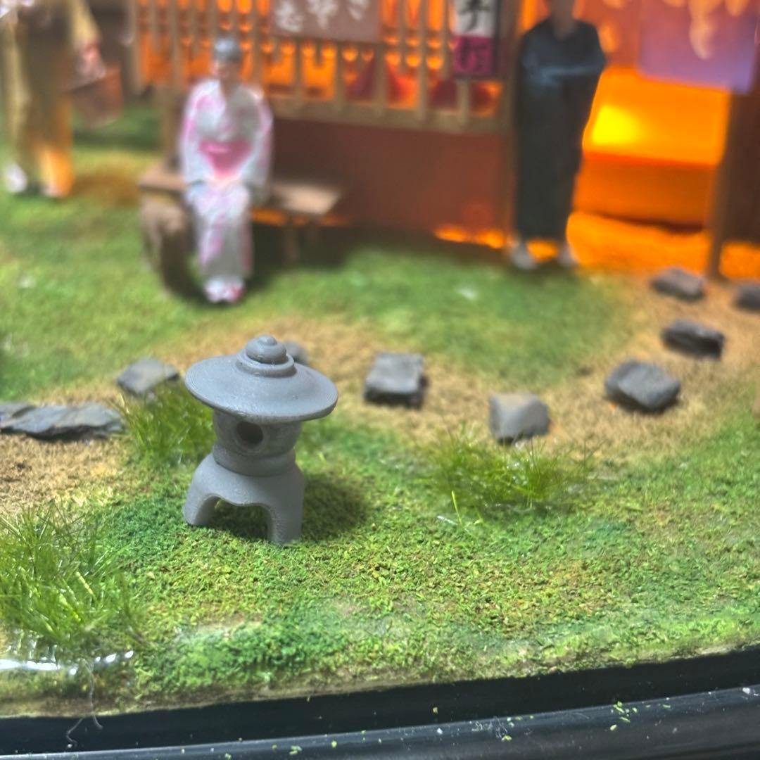 マイクロエース　風物詩　そば屋　完成品　ジオラマ