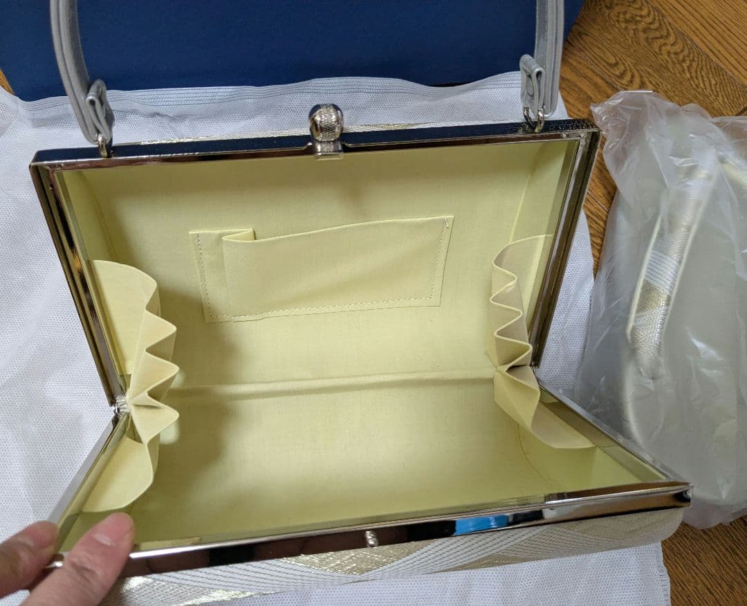 【専用】シルバー帯地 和装用バッグと草履のセット フリーサイズ フォーマル
