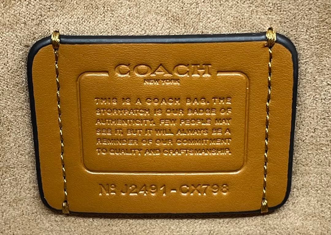 【新品・未使用】COACH フラップ ショルダーバッグ ブラウン シグネチャー