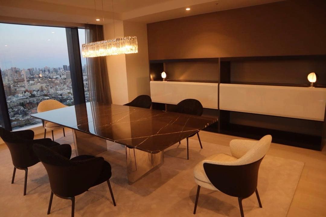 ミノッティ　定価約500万　高級　大理石　テーブル wedge