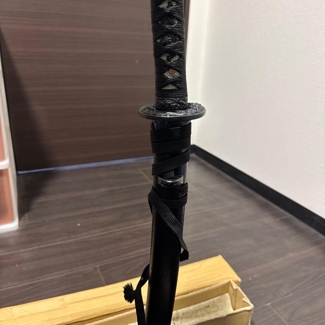 模造刀 黒石目刀 箱付き 中古品