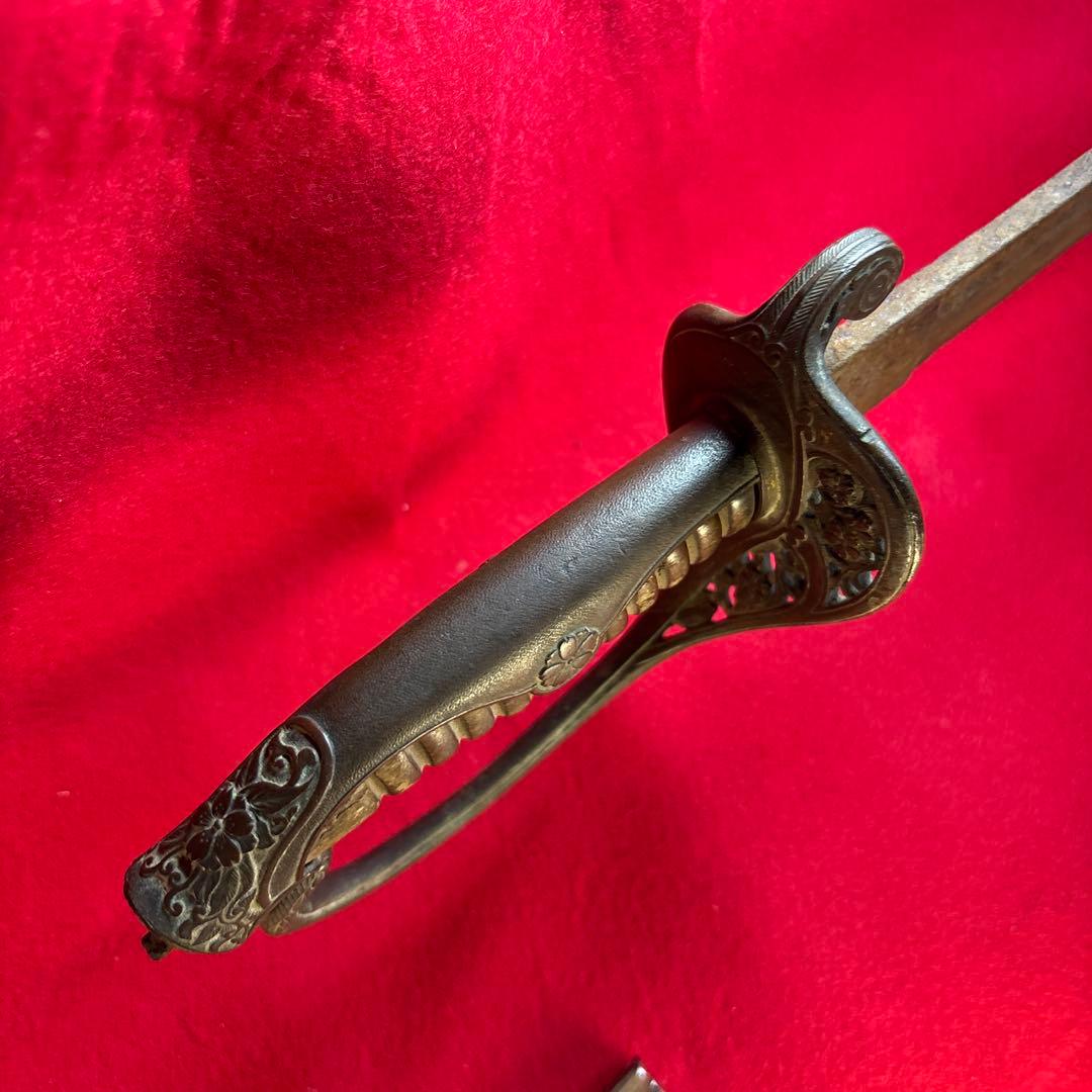 指揮刀　切断済み　アンティーク　刃無し　旧日本軍？　旧日本警察？