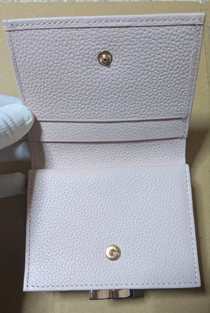 即日発送 皇居限定 がま口財布 ピンクベージュ