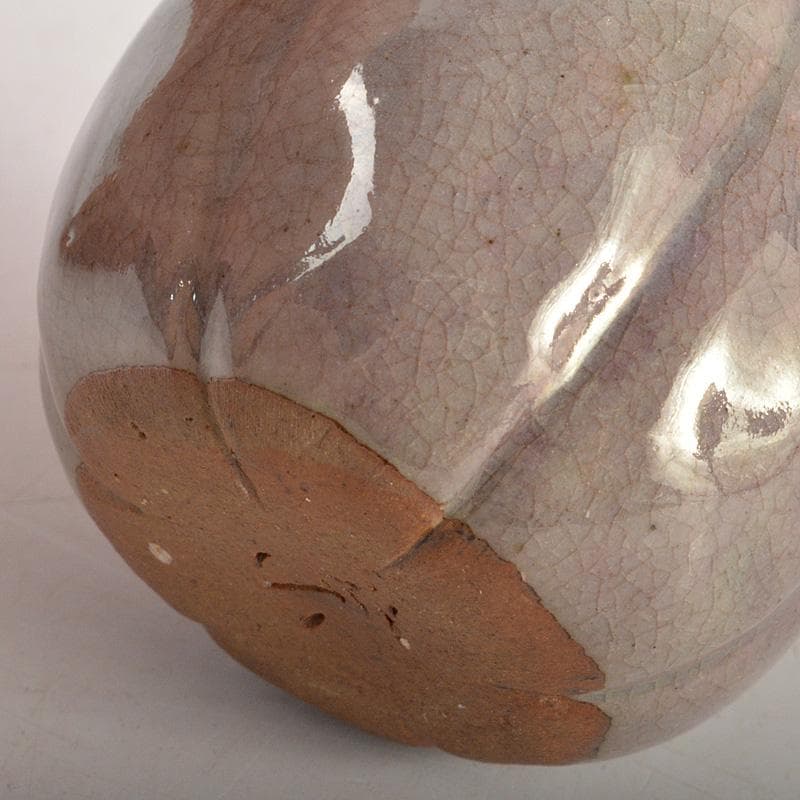 書道具　おびや窯　帯谷宗英造　窯変釉　水滴　共布共箱 　V　6480