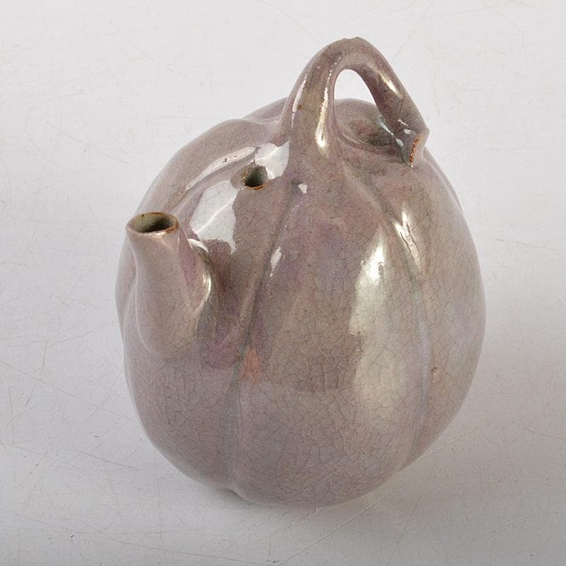 書道具　おびや窯　帯谷宗英造　窯変釉　水滴　共布共箱 　V　6480