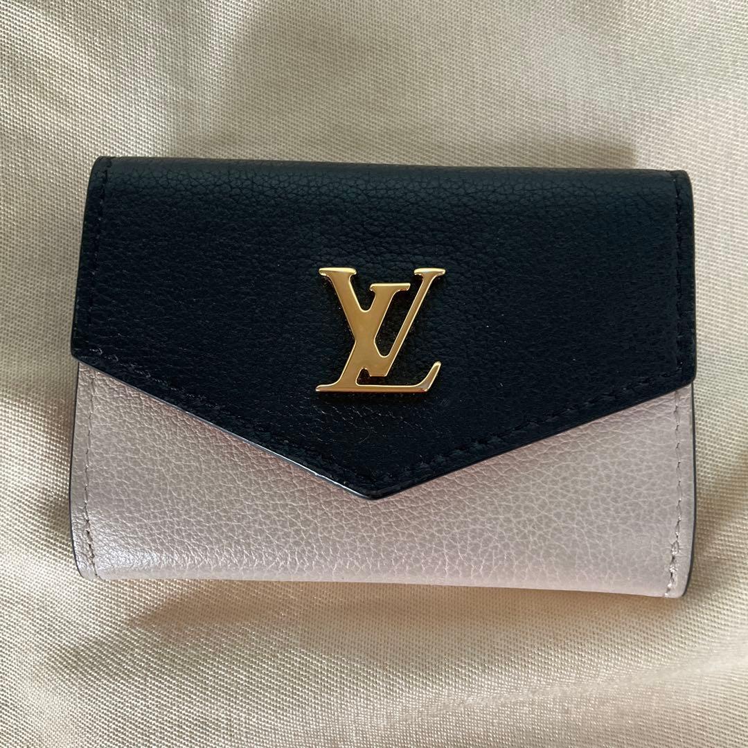 LOUIS VUITTON ポルトフォイユ ロックミニ ベージュ ブラック