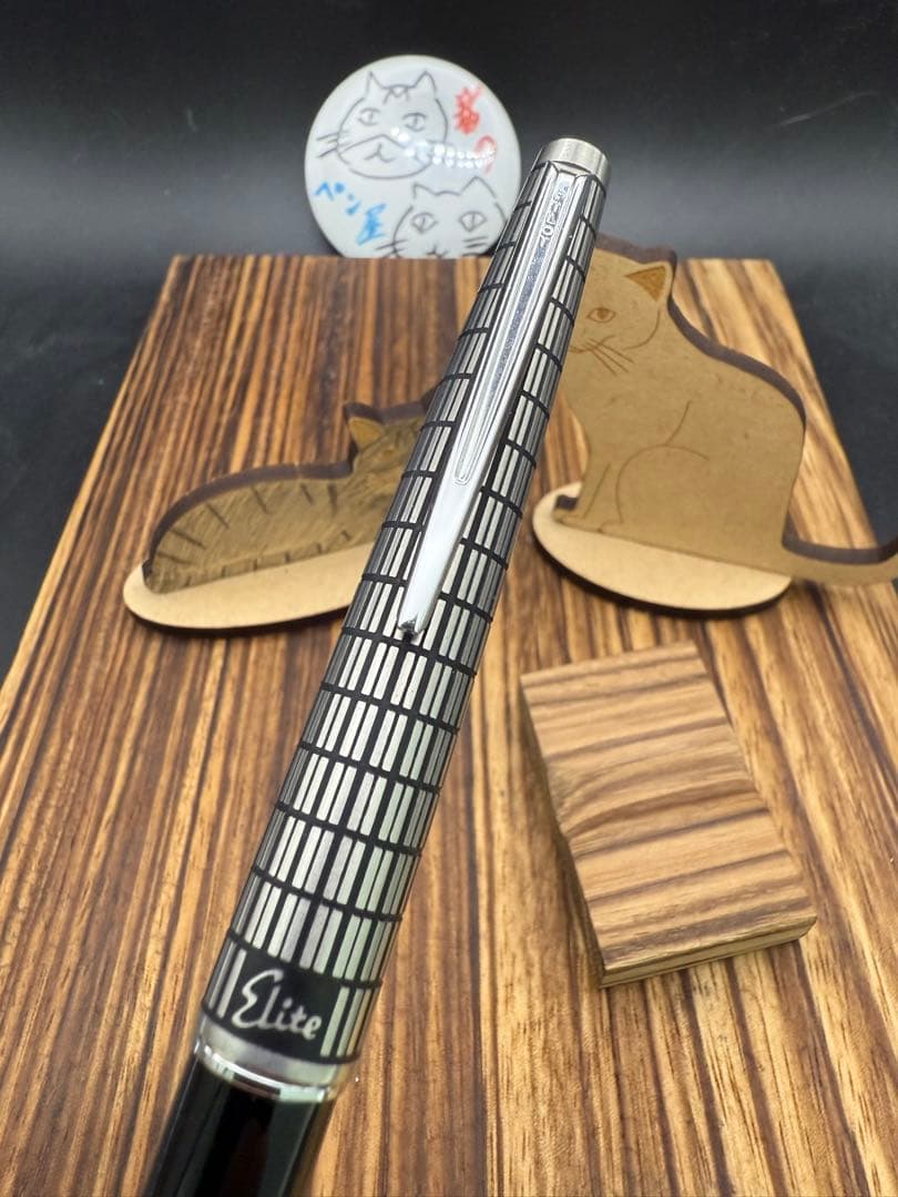 Pilot 万年筆 エリート 蝕刻 ショート 14K F 1980