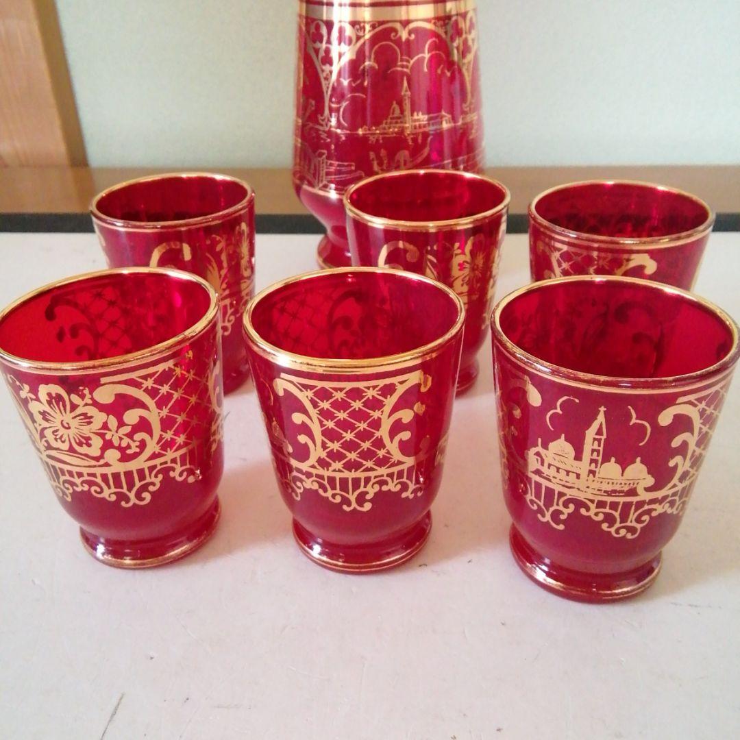 ベネチア？のグラスとデキヤンター7点。