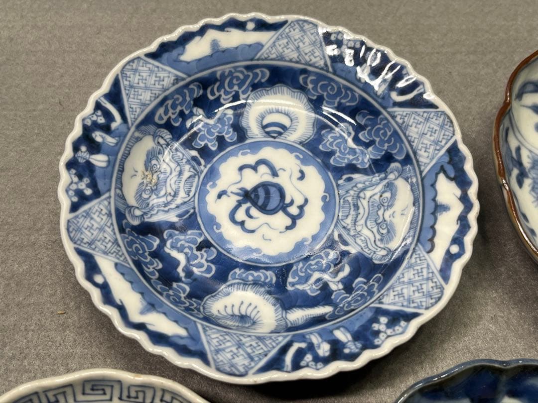 古伊万里　染付　小皿　豆皿コレクション　五枚