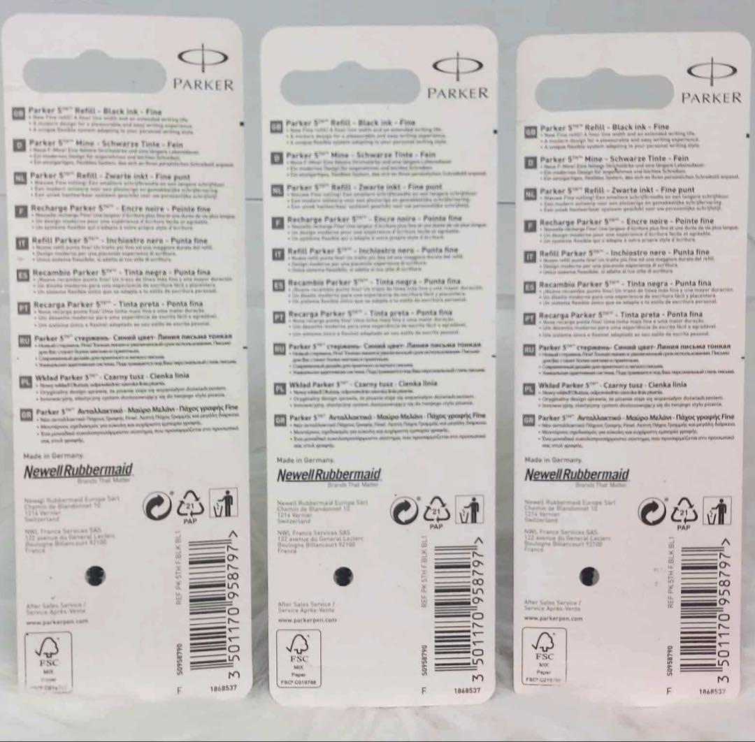 PARKER 万年筆 付け替え3個付き