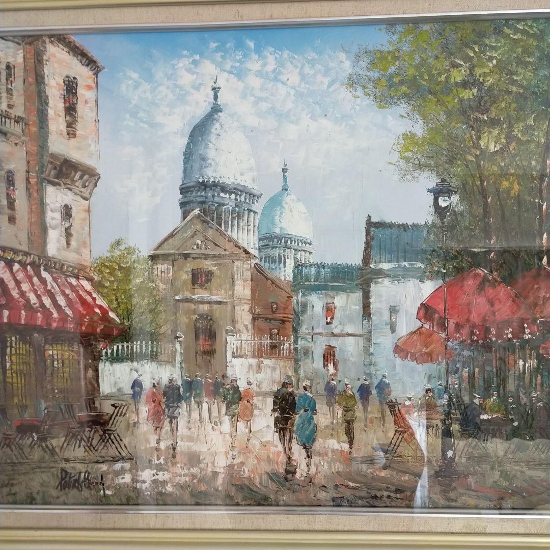 最終値引！！モンマルトル風景画　油絵F12