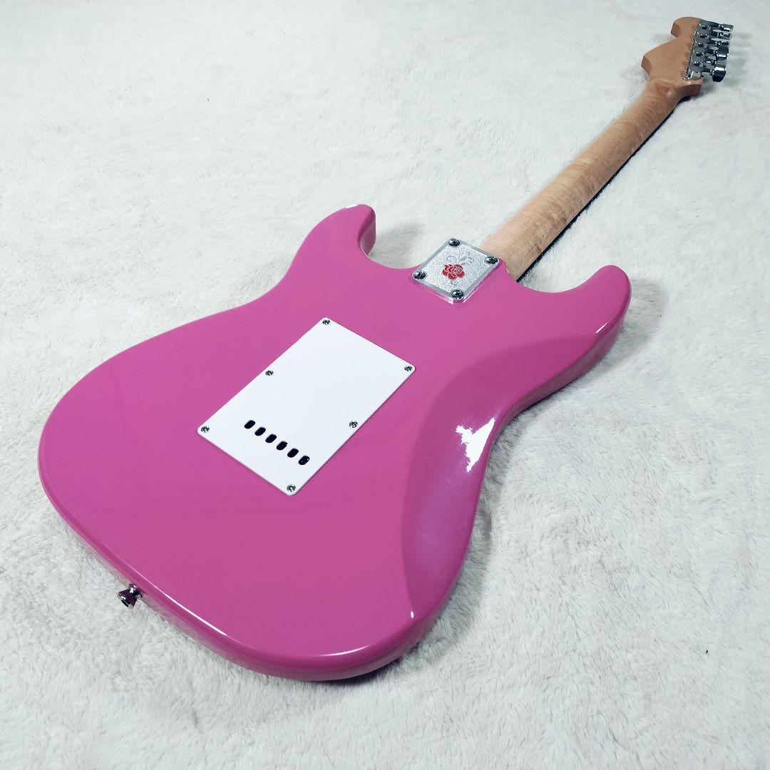 【美品】GYPSYROSE ジプシーローズ エレキギター　ピンク　ラメ入り