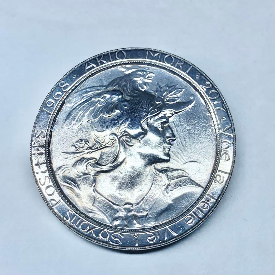 希少 AKIO MORI アキオモリ ブローチ メダル  カメオ シルバー