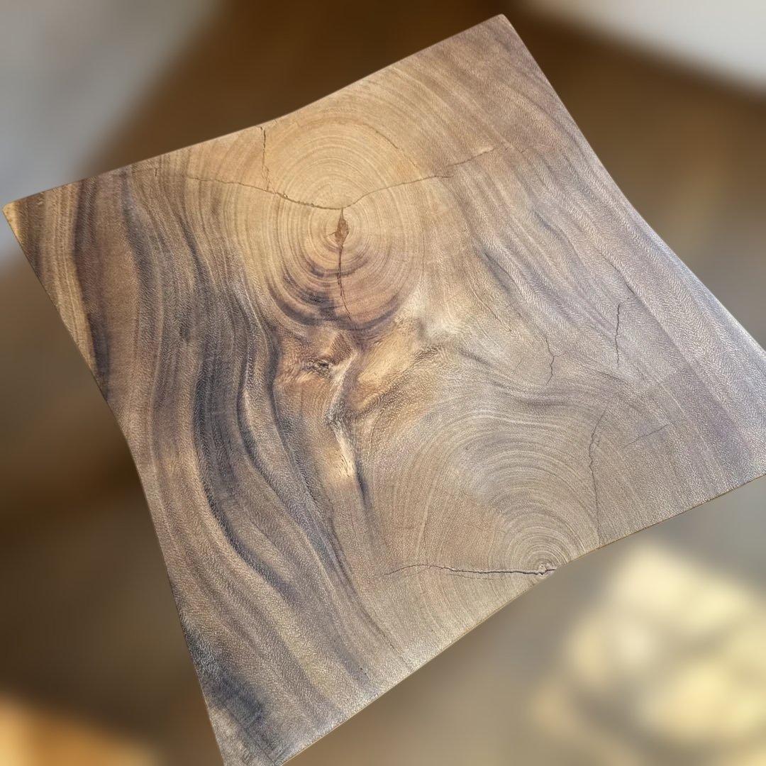 KIBIROI クリスタルサイドテーブル 無垢材 スツール オブジェ　1脚