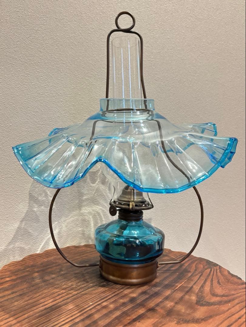 アンティーク オイルランタン フリルガラス 大正ロマン ヴィンテージ