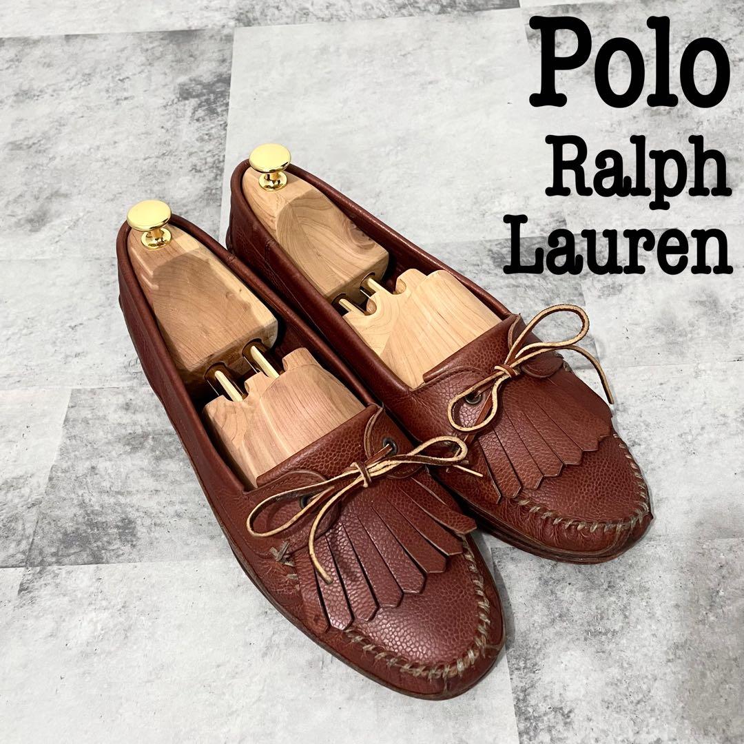Polo Ralph Lauren ラルフローレン レザー モカシン デッキ 茶