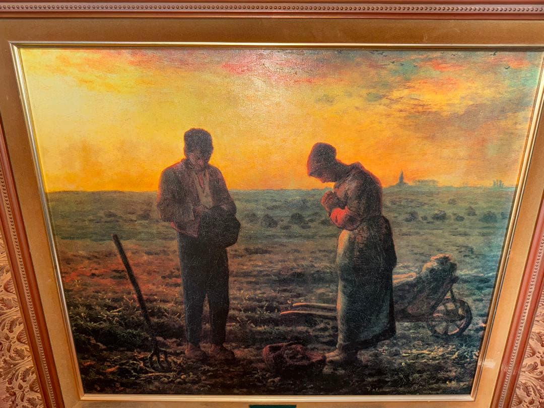 中古 晩鐘 ジャン=フランソワ・ミレー 1859 複製 毎日学校美術館 F25号