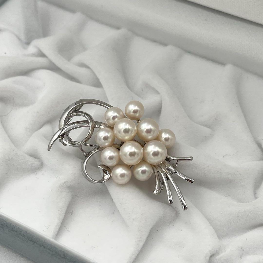 ☆美品☆ミキモト　シルバー　ブローチ　パール　皇室御用達ブランド