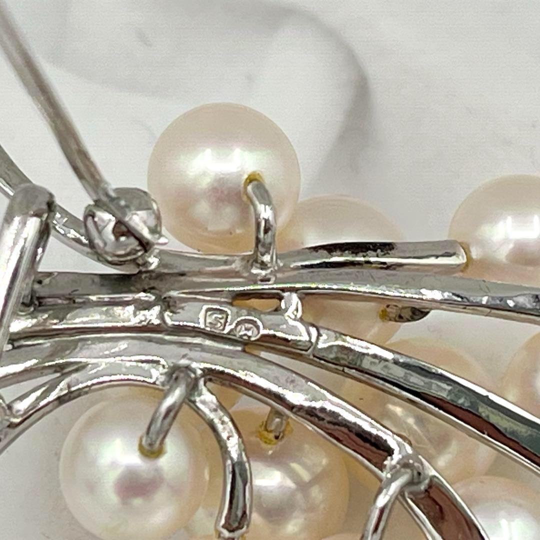 ☆美品☆ミキモト　シルバー　ブローチ　パール　皇室御用達ブランド