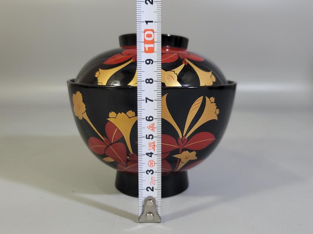 DT582 蒔絵漆器 吸物椀 十客 共箱 平安堂造