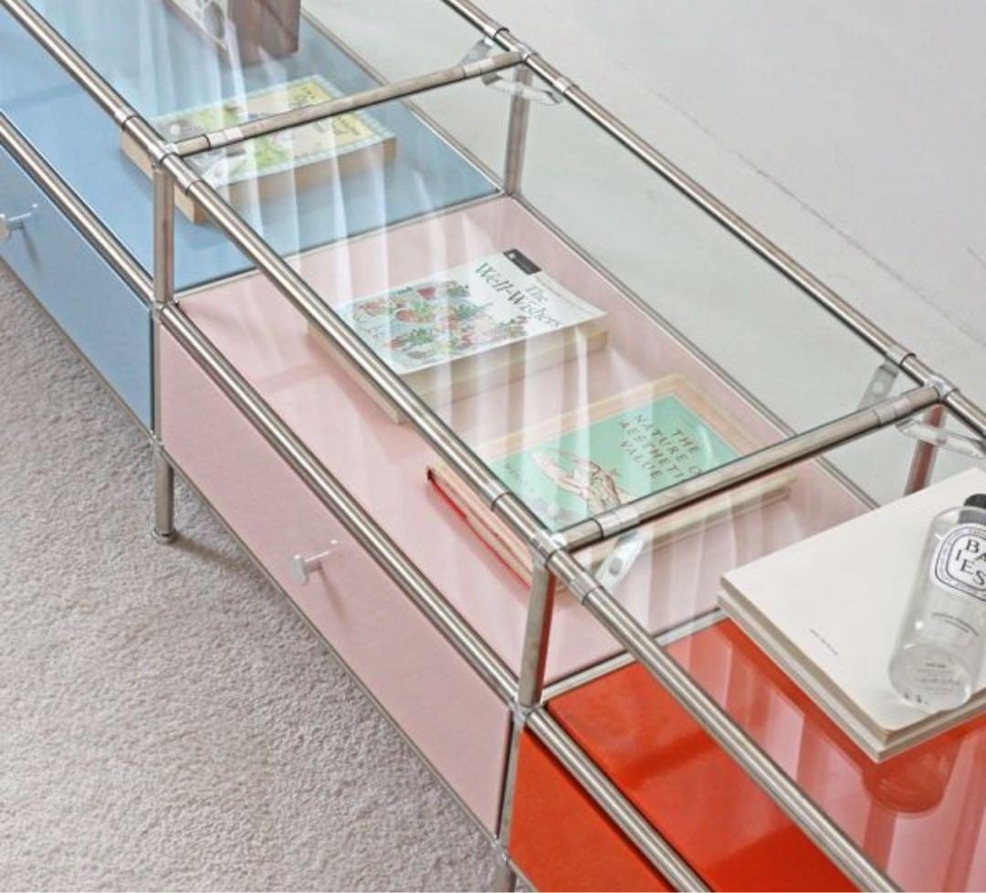 The Frigg 韓国 モジュール家具 テレビ台 ピンク