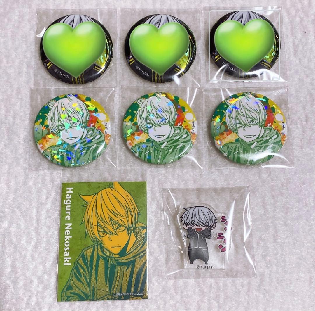 ♥桃源暗鬼 ホログラム缶バッジ・ステッカー・ちびキャラブロック - 猫咲波久礼♥