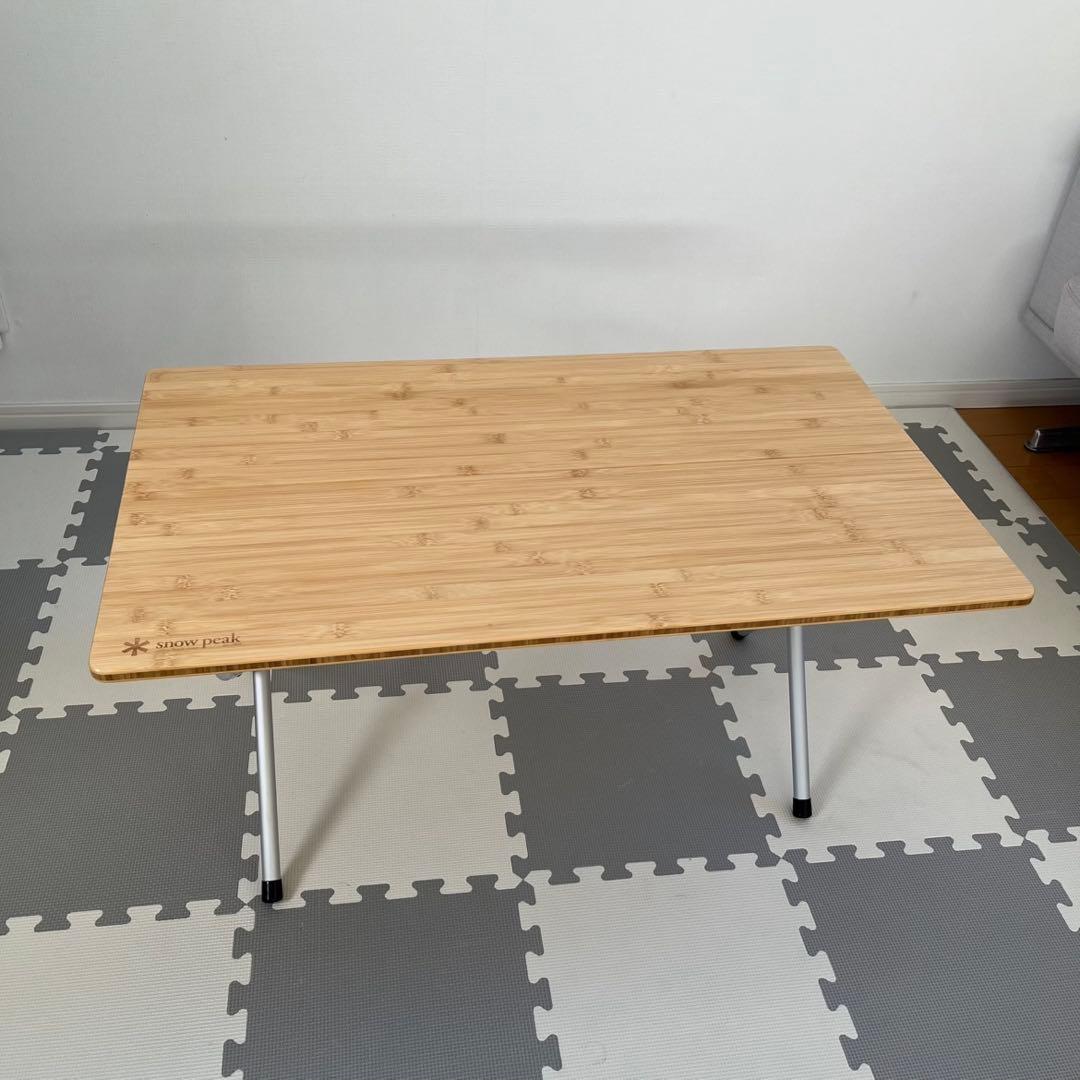 【美品】スノーピーク ワンアクションローテーブル竹 85cm LV-100TR