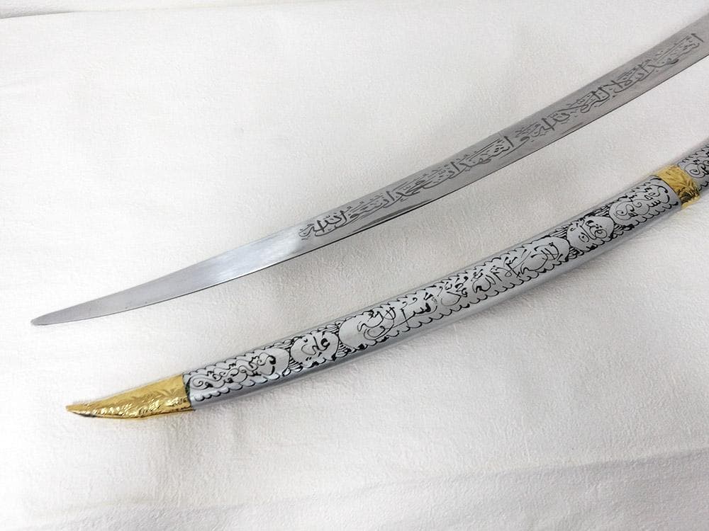 ◆新品　イスラム王の剣（刀）シルバー・戦士・コスプレ・コレクション　銃刀法ＯＫ
