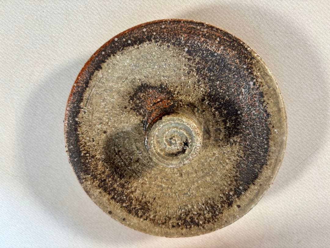 信楽焼　蓋付き陶器 陶印有り　 茶道具　平水指