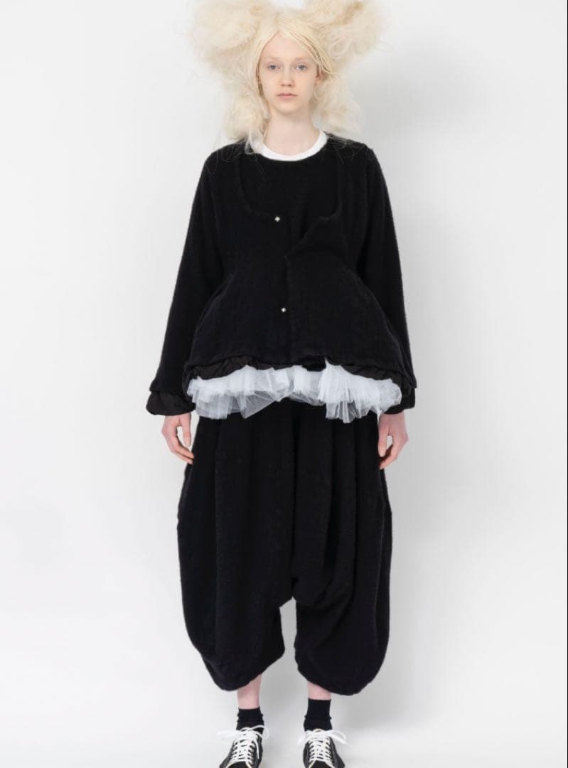 COMME des GARÇONS コムコム　ウール起毛縮絨サルエルパンツ