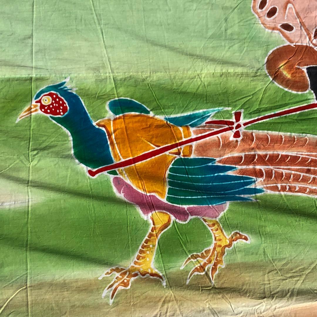 フラフ 節句旗 四布 鯉のぼり よさこい 染物 桃太郎 和柄 古布 生地 大漁旗