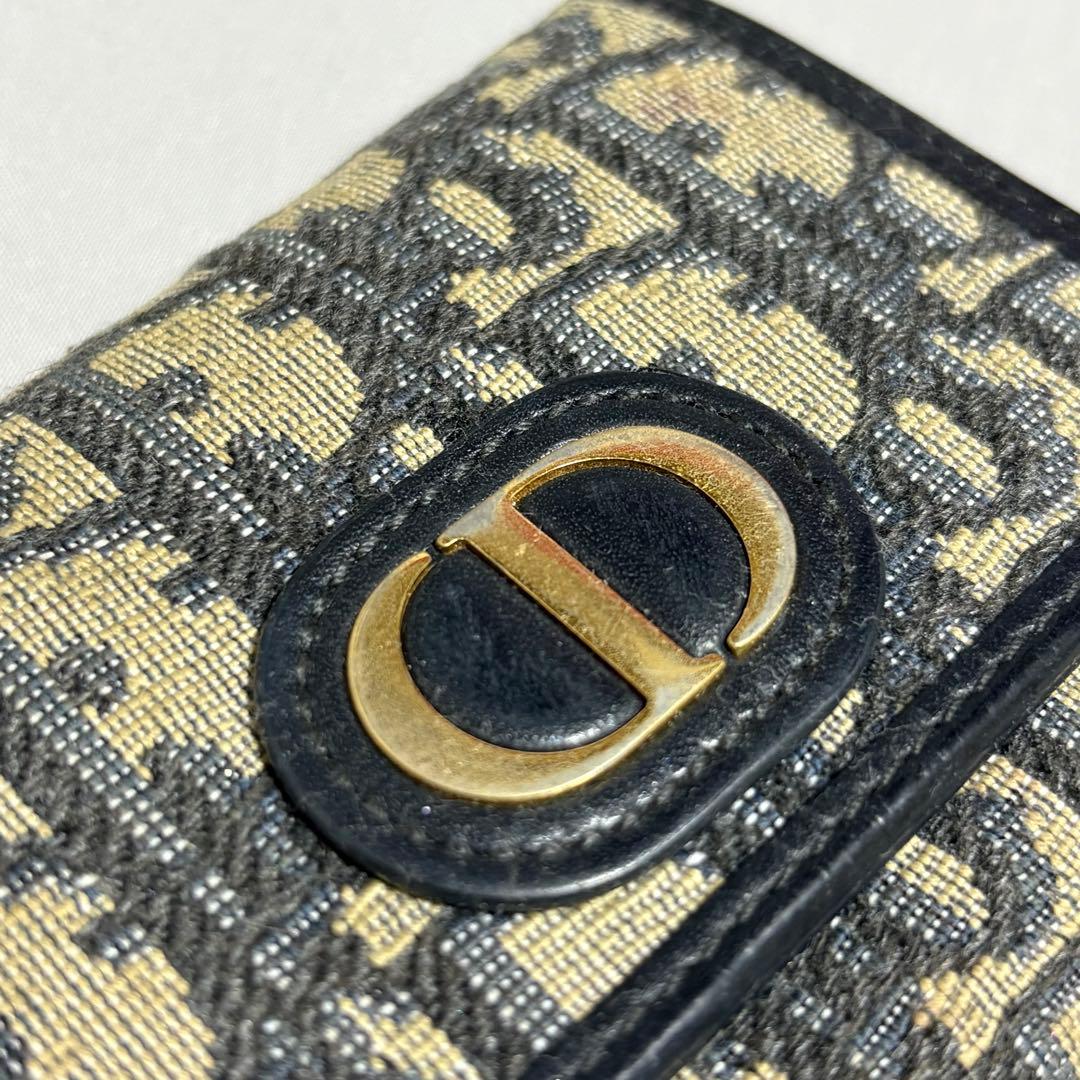 三つ折り財布 ベージュとグレーのツイード