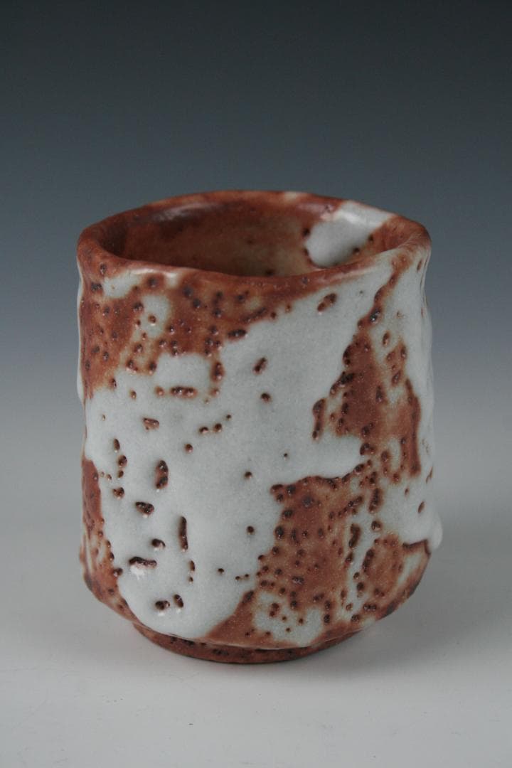 美濃焼　源九郎窯　加藤 健 作 赤志野湯呑　14