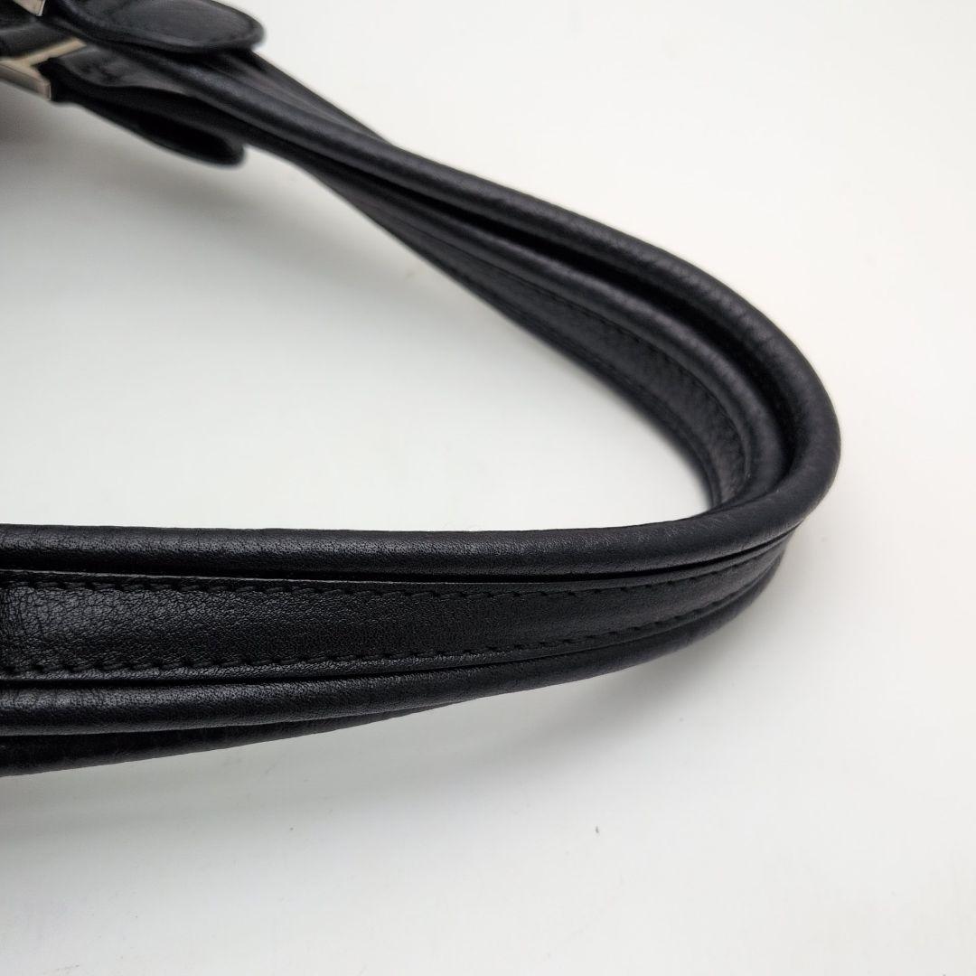 【極美品】HIROFU　トートバッグ　シボ革　Hロゴ ブラック