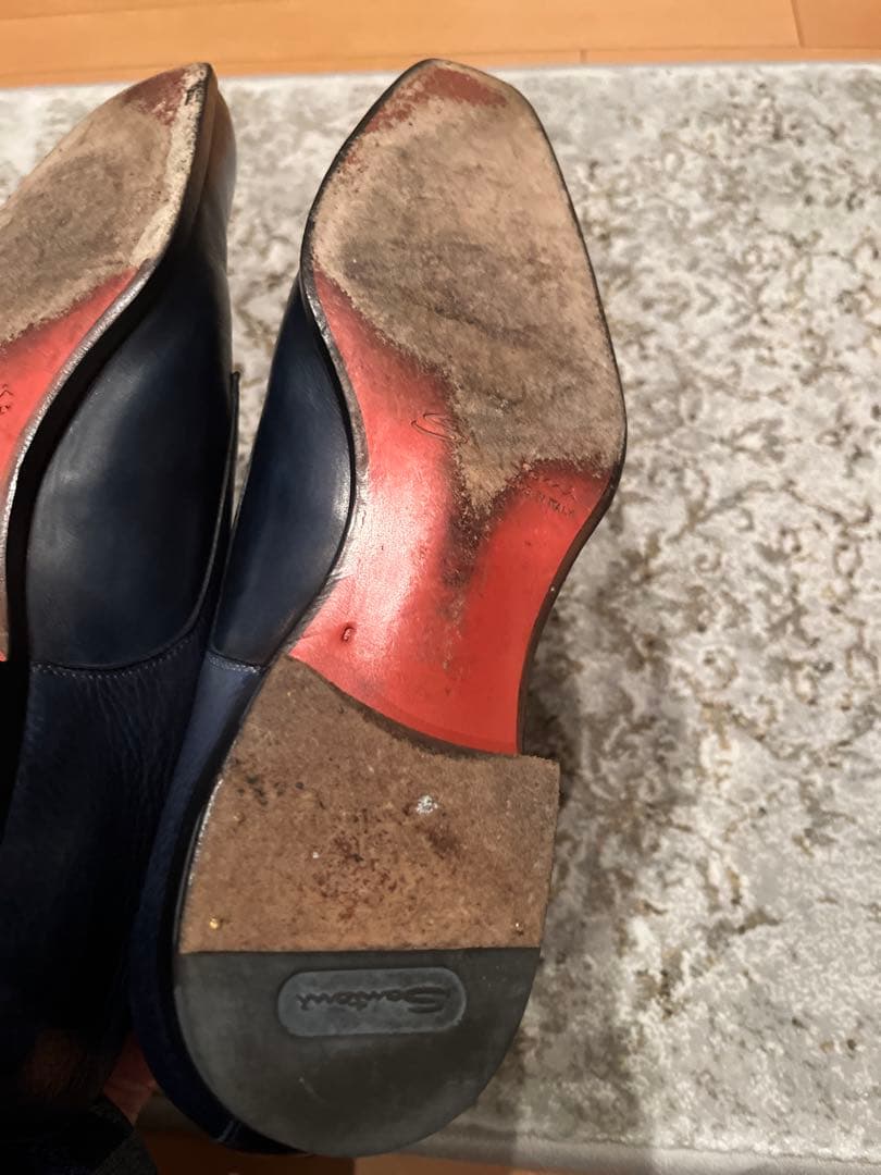 雅さま専用　サントーニ　ダブルモンク　ネイビー　8　27CM