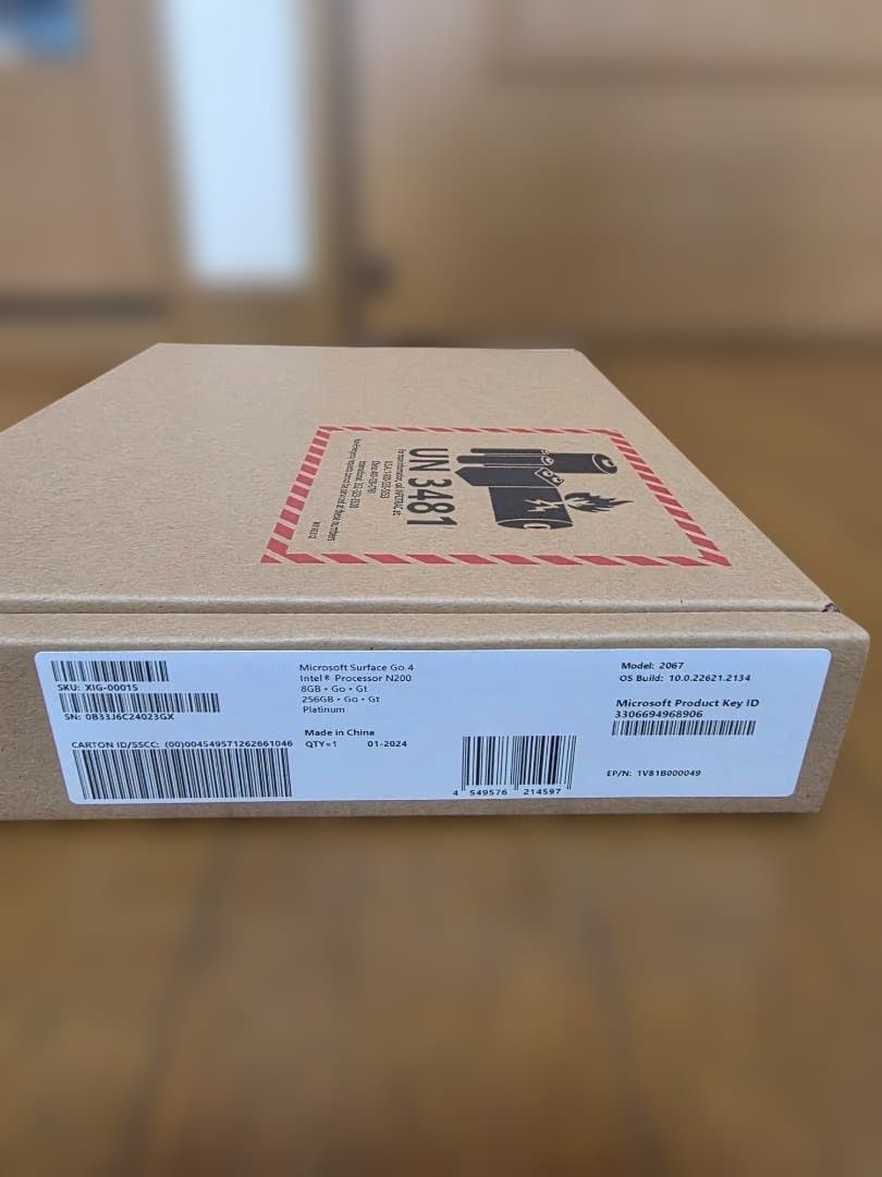 Surface Go 4 (256GB, プラチナ)本体