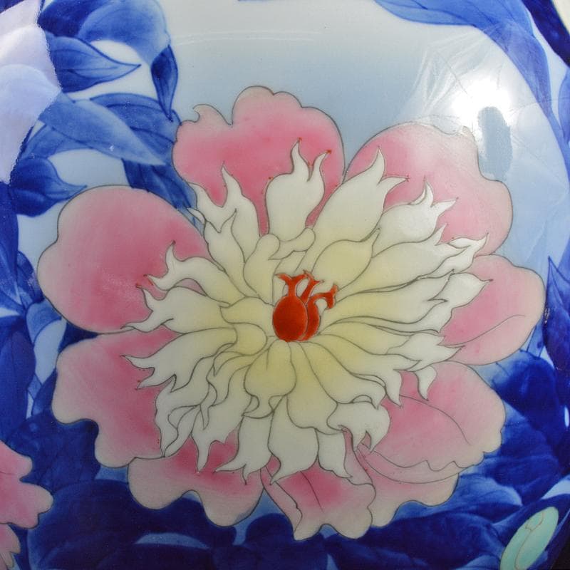 有田焼　宮内庁御用達　深川製磁　花文　花瓶　時代箱　M　R6410B